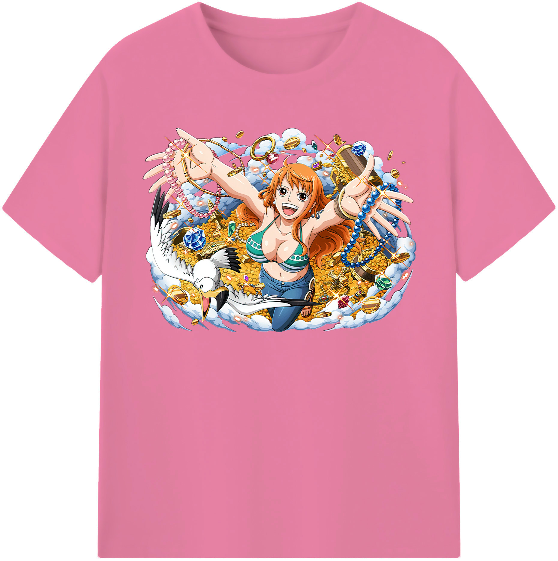 ワンピース ナミ ONE PIECE Nami 綿100％半袖Tシャツ（フロントプリント）